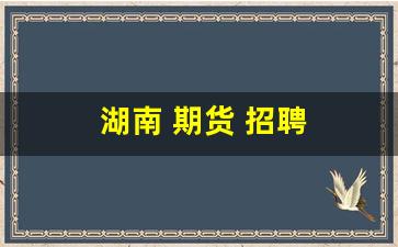 湖南 期货 招聘(湖南期货业协会)_https://www.xzdzcjx.com_上交所_第1张